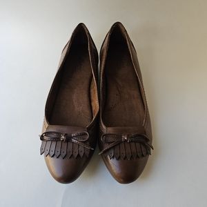 NWT Bass Heritage Collection Kayden Cushion Step Ballet Flats, Size 7 Tan